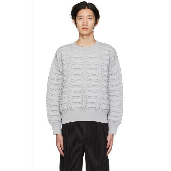 CFCL knit FACADE knit top pullover Gray Facade Sweatshirt Size 5 (L) unisex - Picture 3 of 12